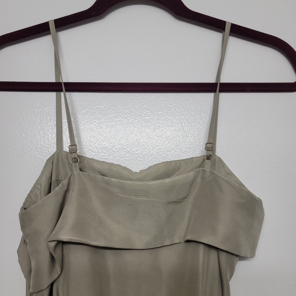 Reiss Kate Silk Tie Waist Skinny Leg Jumpsuit Womens 4 Taupe - Picture 11 of 16